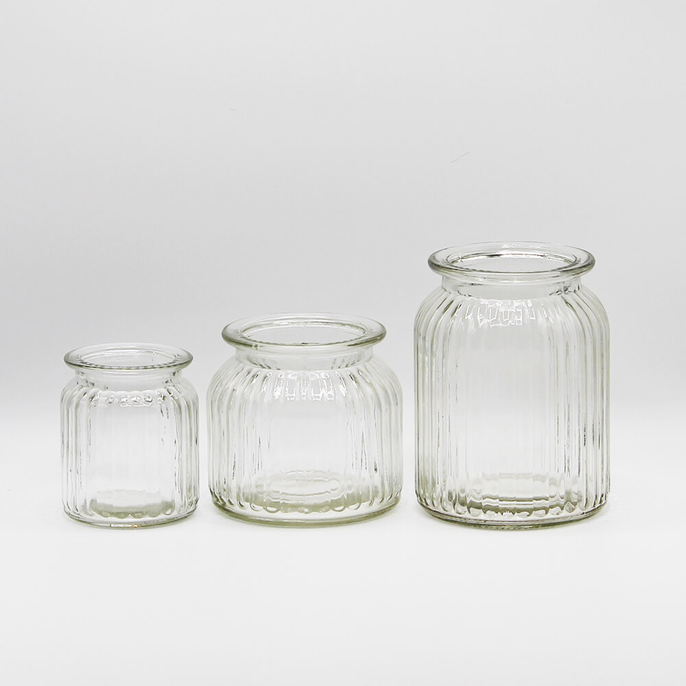 GV-V-001-002-003 Glasvase Vintage gerippt