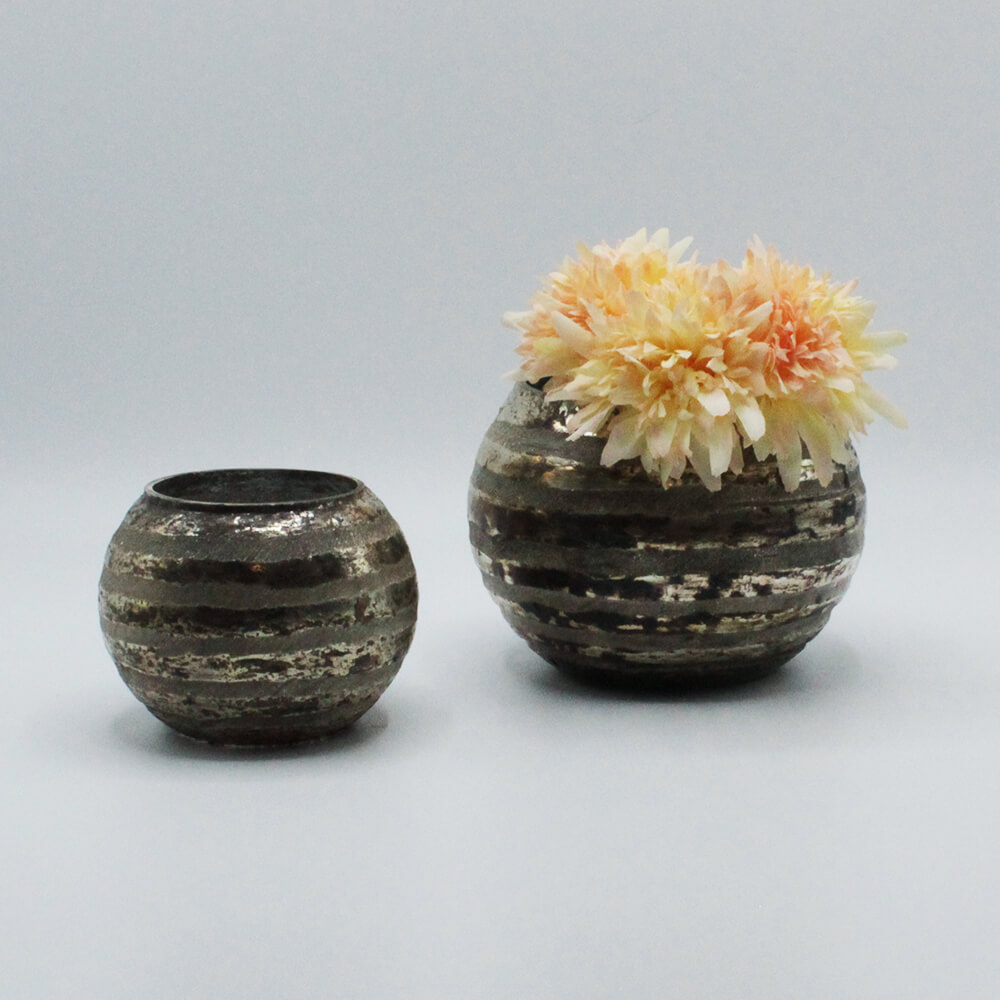 WG-G-001 und 002 Glasvase Kugel Bari