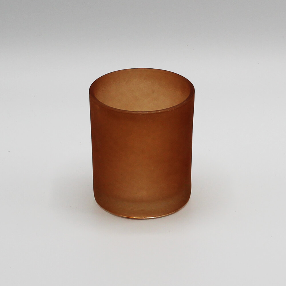 WB-009 Glasvase Becher zimt matt