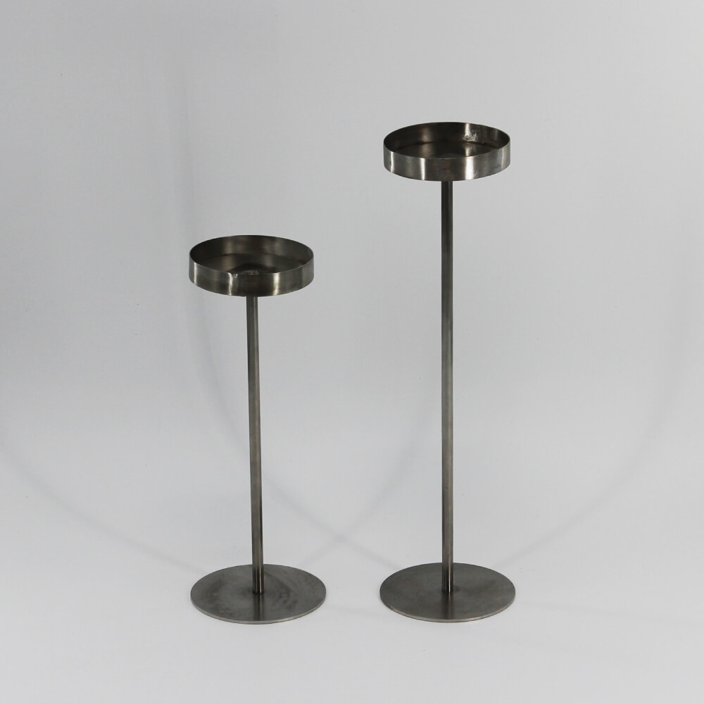 KS-M-001 Moderner Metallkerzenständer silber