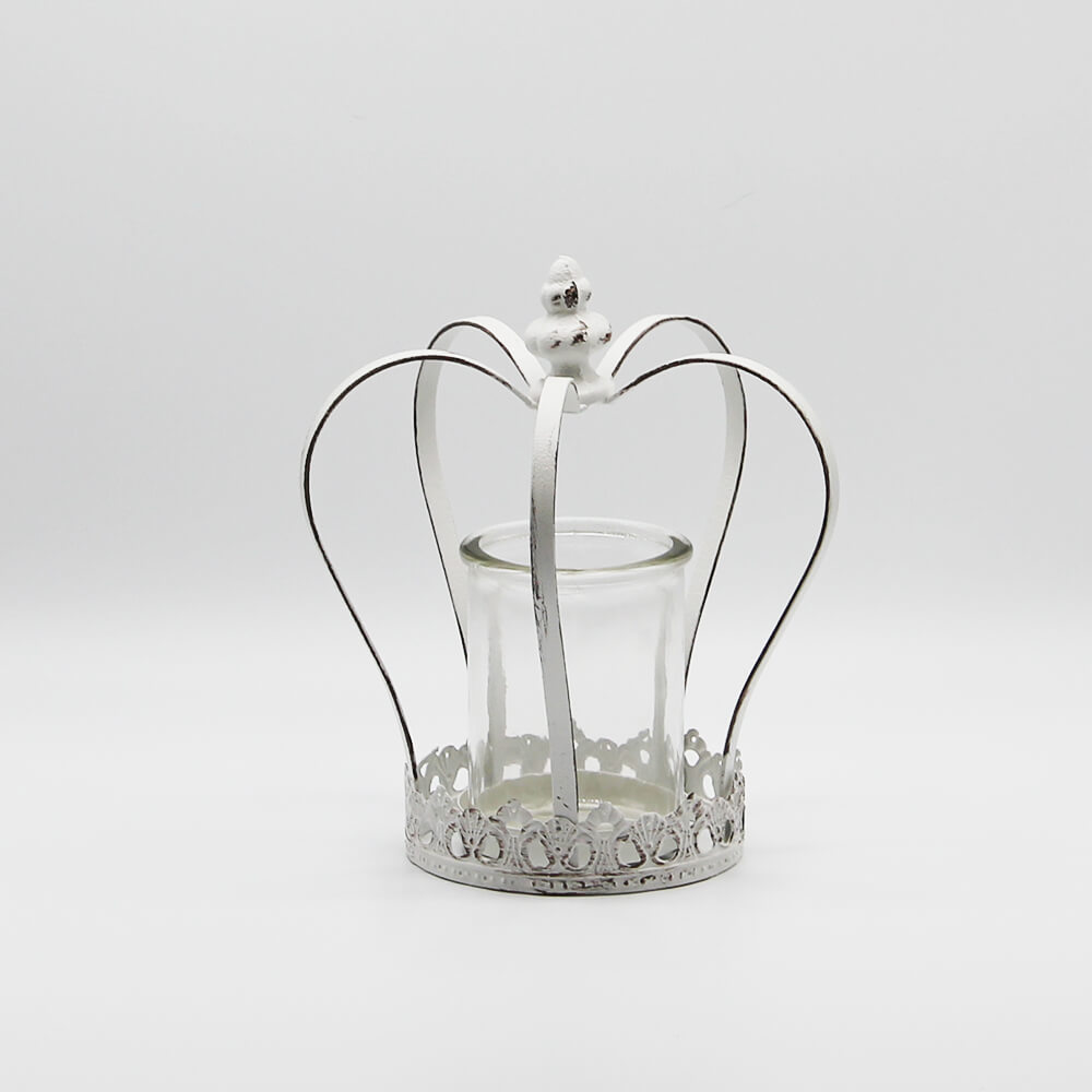 MT-K-001 Windlicht Metallkrone Vintage