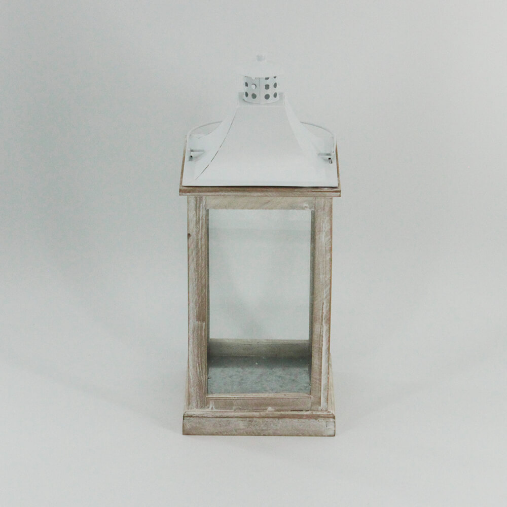 HL-V-001 Holzlaternen in Vintage Optik weiß