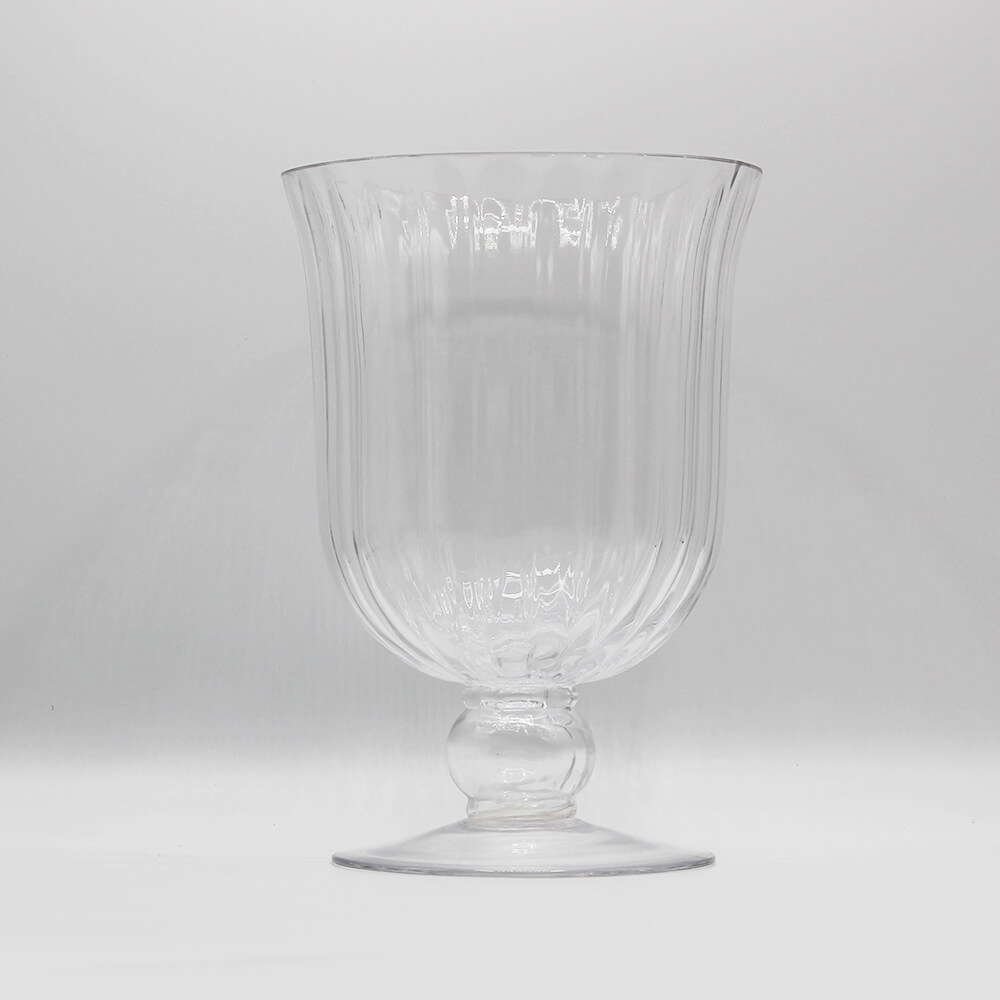 GV-V-004 Glasvasen Vintage gerippt aus Fuß