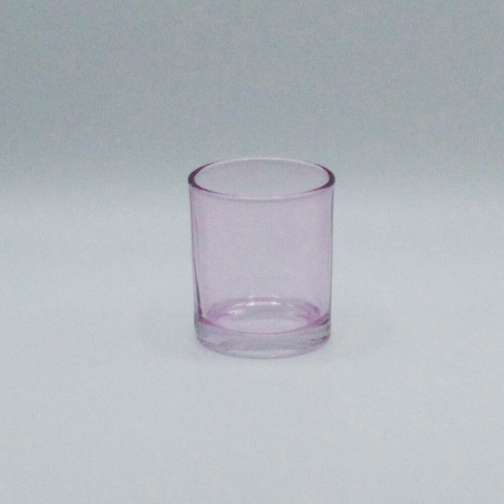 WB-007 Teelichtglas Rosa klar