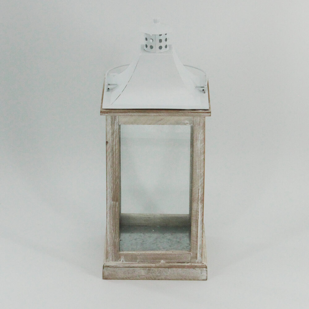 HL-V-001 Holzlaternen in Vintage optik weiß