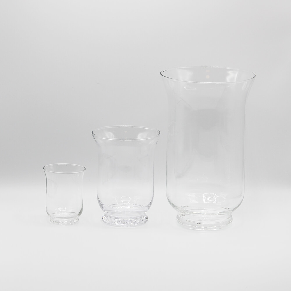 GV-W-001, GV-W-002 und GV-W-003 Windlicht Glasvase klar "Mitha"