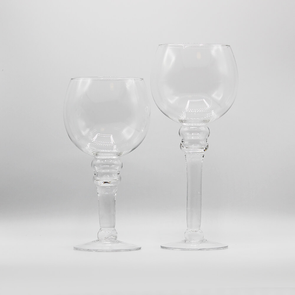 GV-P-001 und GV-P-002 Windlicht Glasvase Kugel "Bella Pokal"