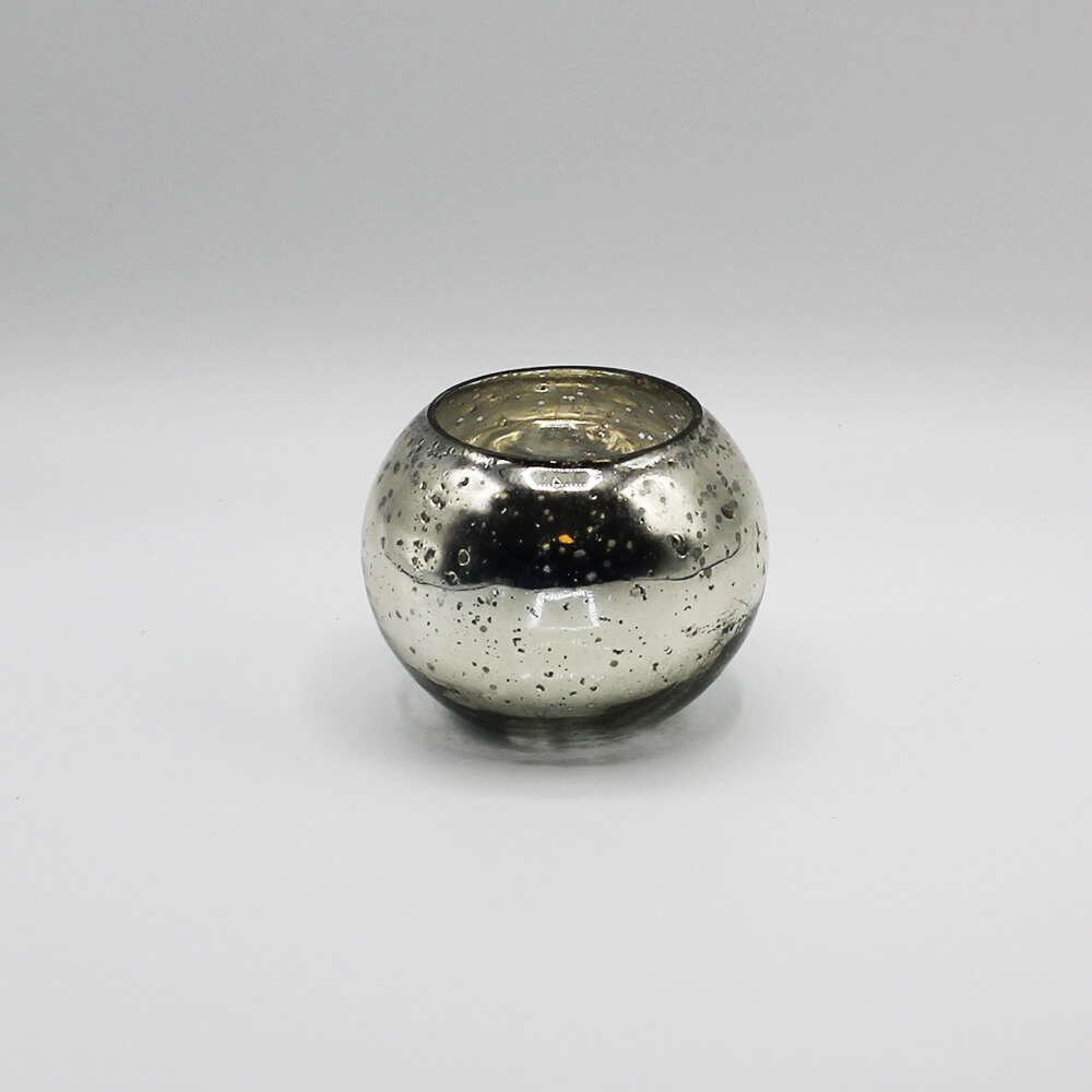 WG-B-003 Windlichtglas Bauernsilber rund