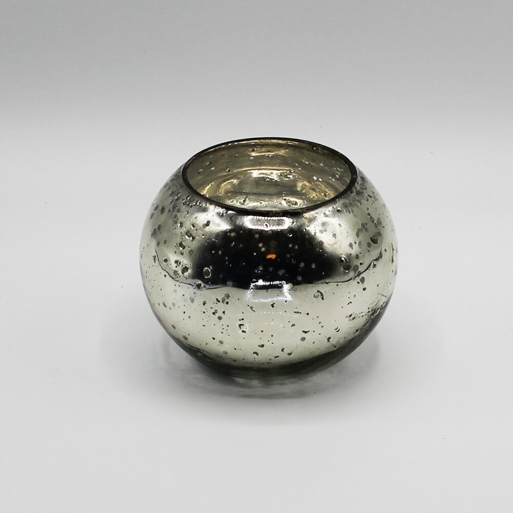 WG-B-004 Windlichtglas Bauernsilber rund