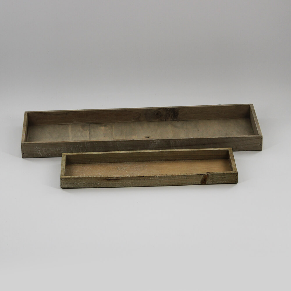 HT-R-003 und HT-R-004 Holztablett rechteckig grau