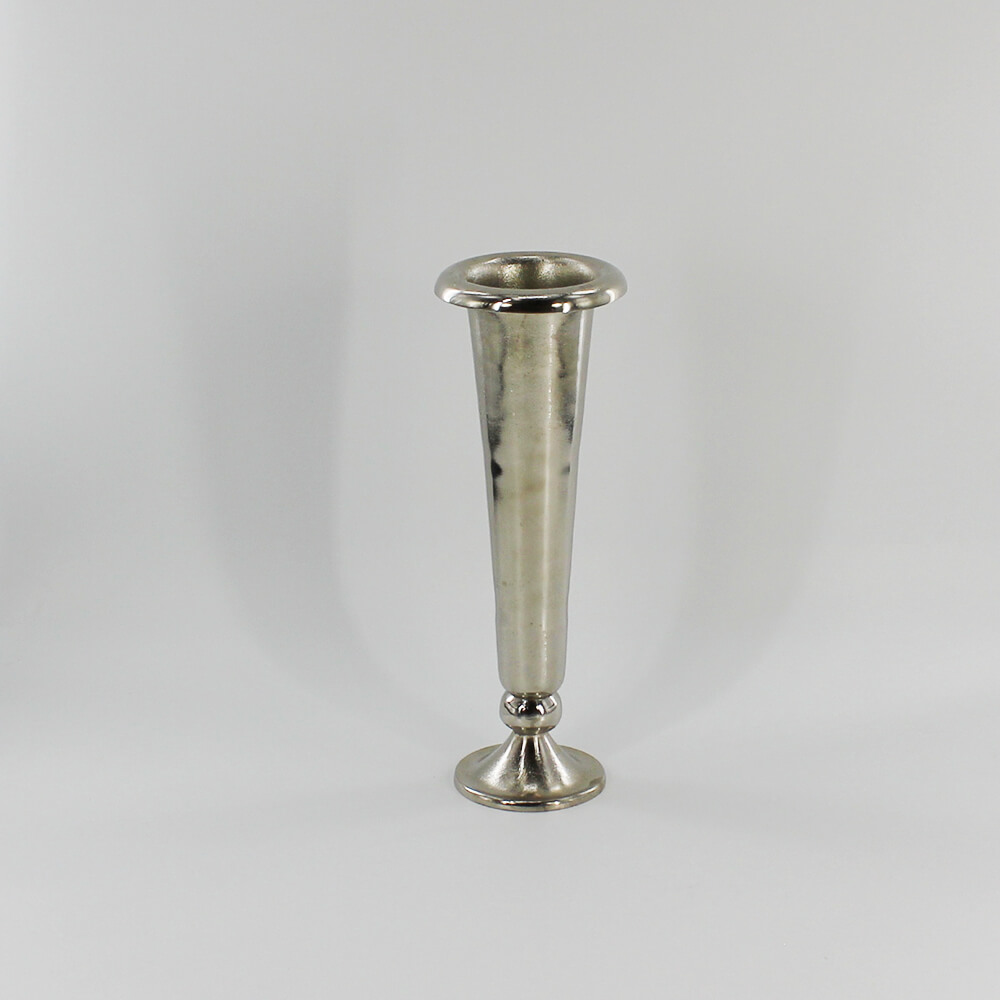 MTP-004 Metallvasen silber auf Fuß