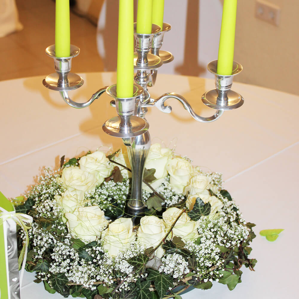 KS-S-001 Kerzenständer silber für Stabkerzen