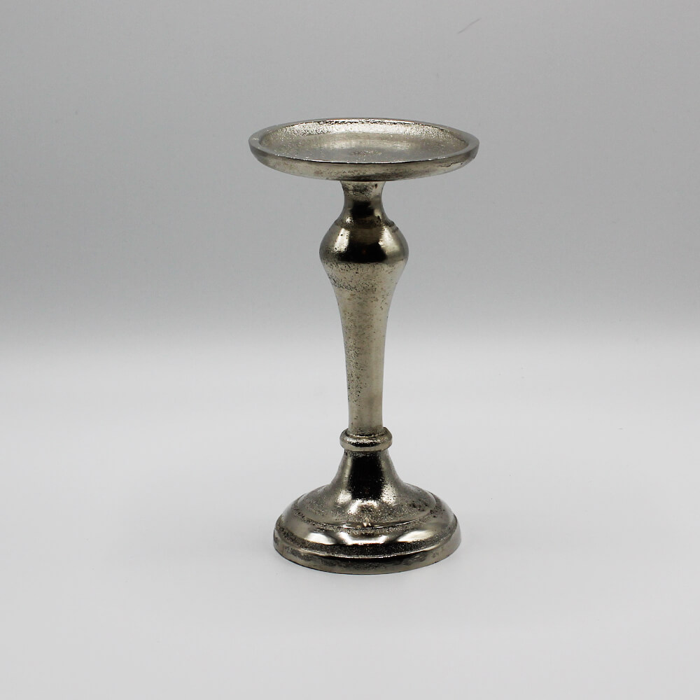 KS-A-002 Kerzenständer "Flori" silber alu