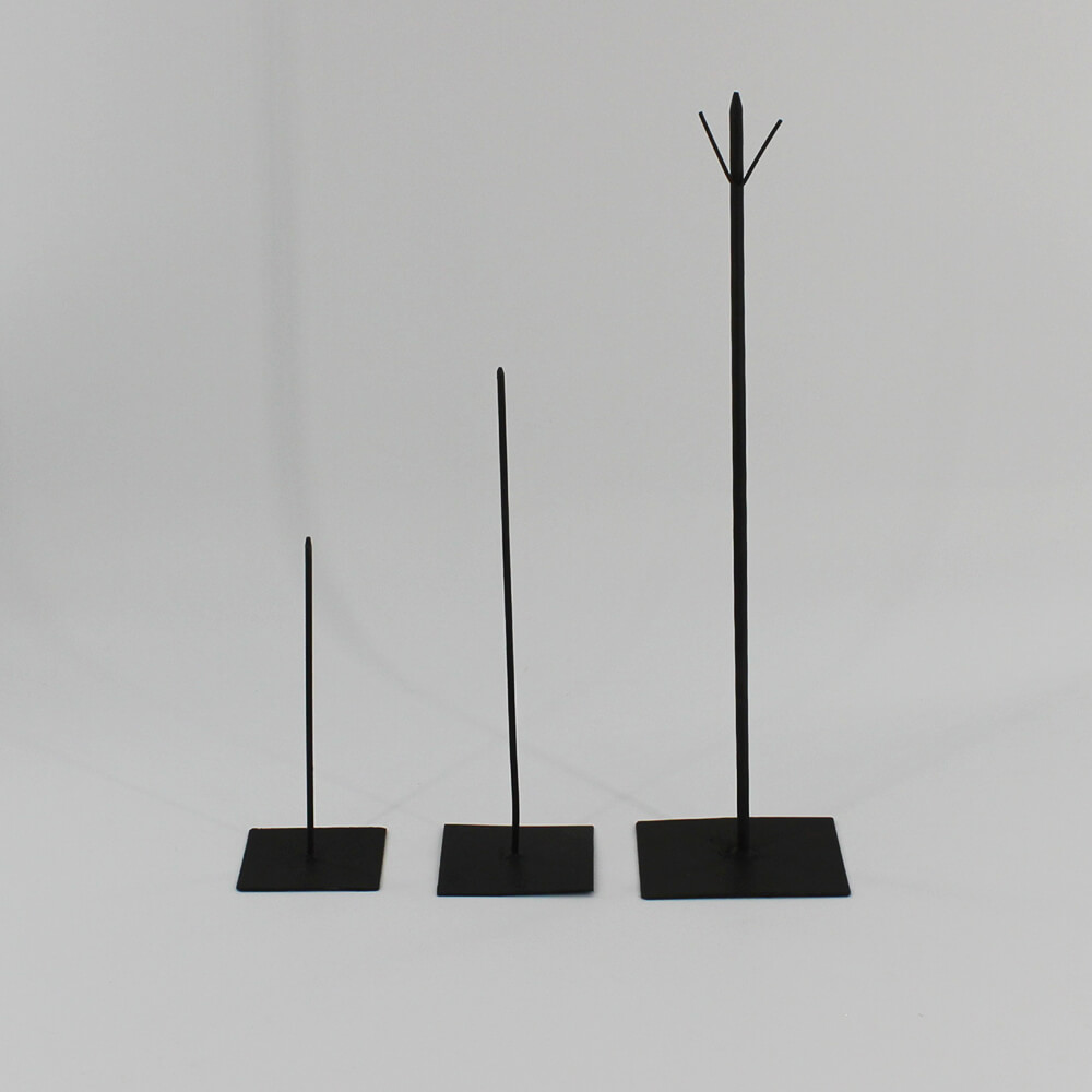 STP-001, STP-002 und STP-003 Metallständer mit Platte & Metallstäbe schwarz