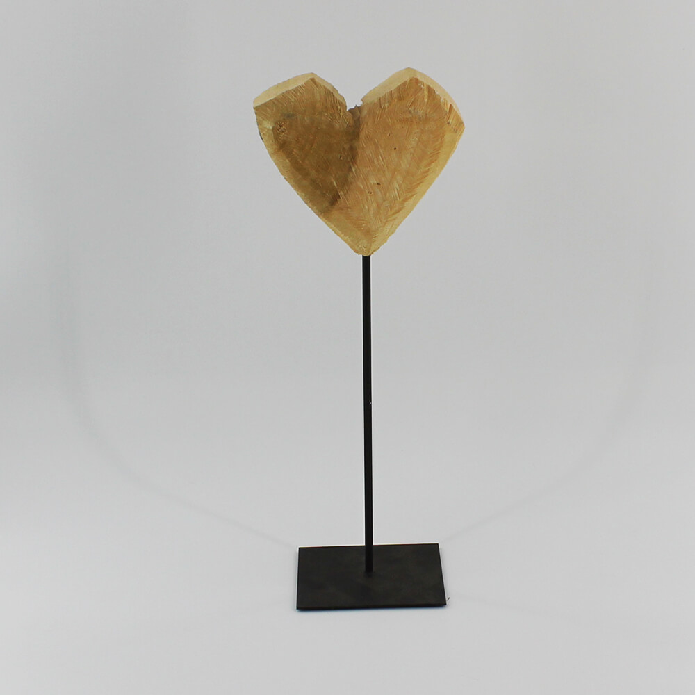 HHS-001 Holz Herz auf Standplatte